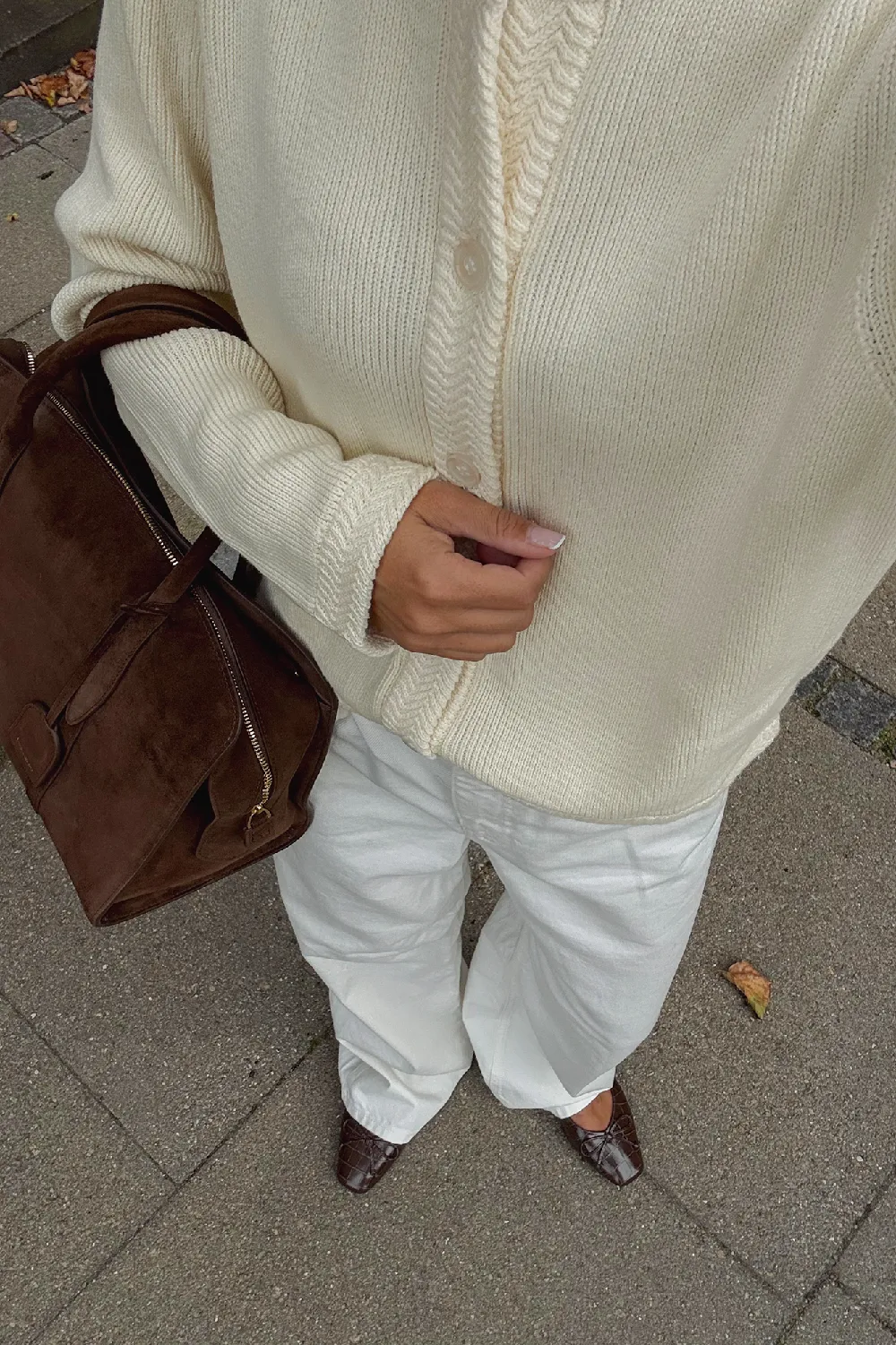 Knitted Round Neck Cardigan