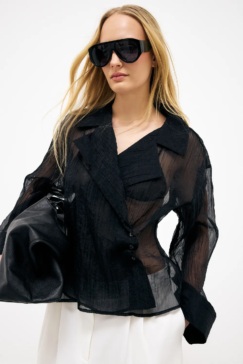 Sheer Wrap Shirt - 2