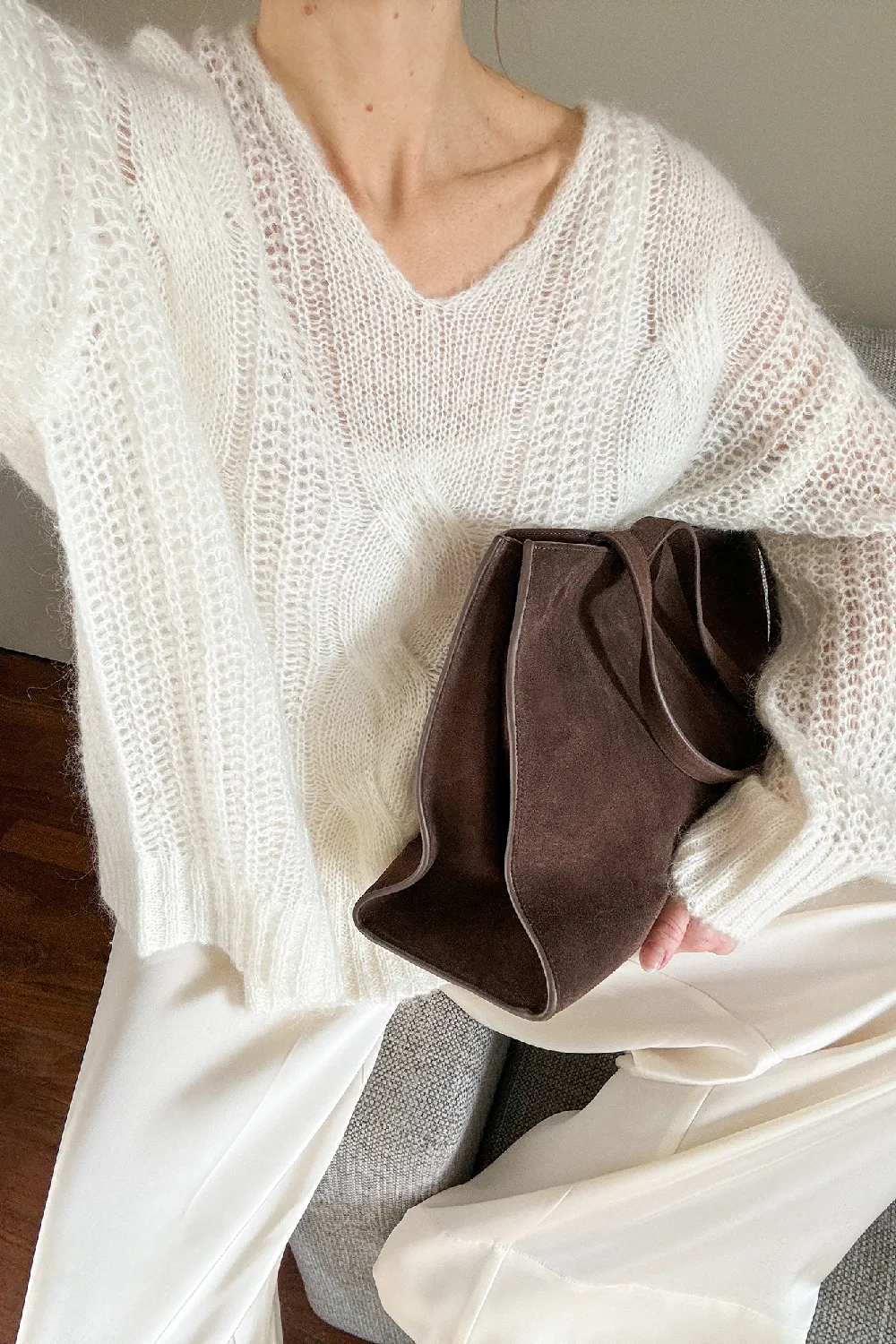 Knitted Mohair Blend Sweater