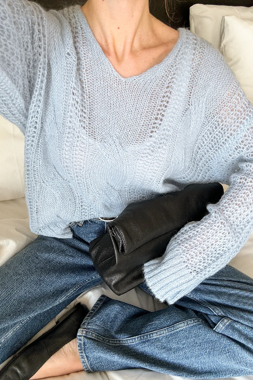 Knitted Mohair Blend Sweater