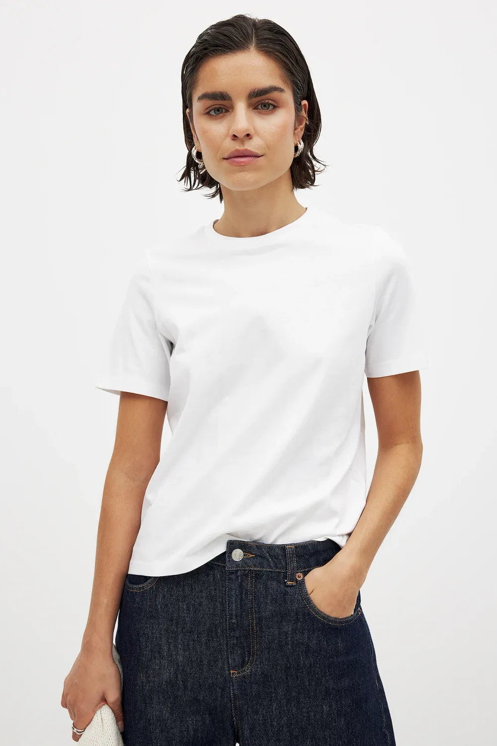 Round Neck Cotton T-Shirt