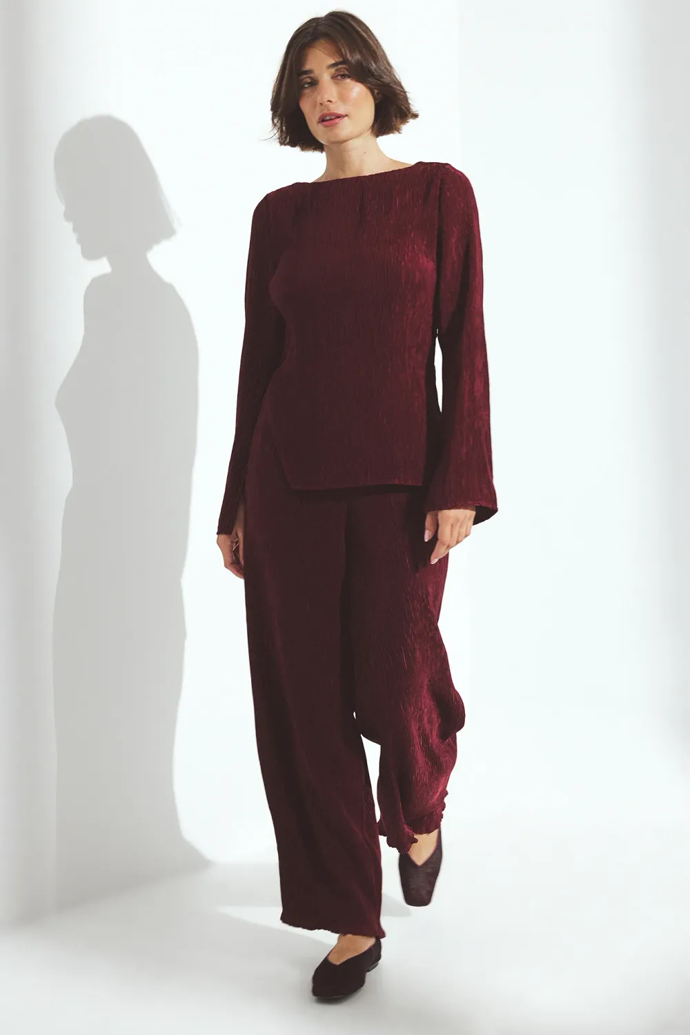 Structured Mid Waist Pants