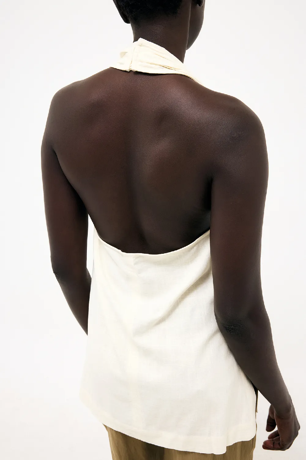 Scoop Neck Halterneck Top - 3