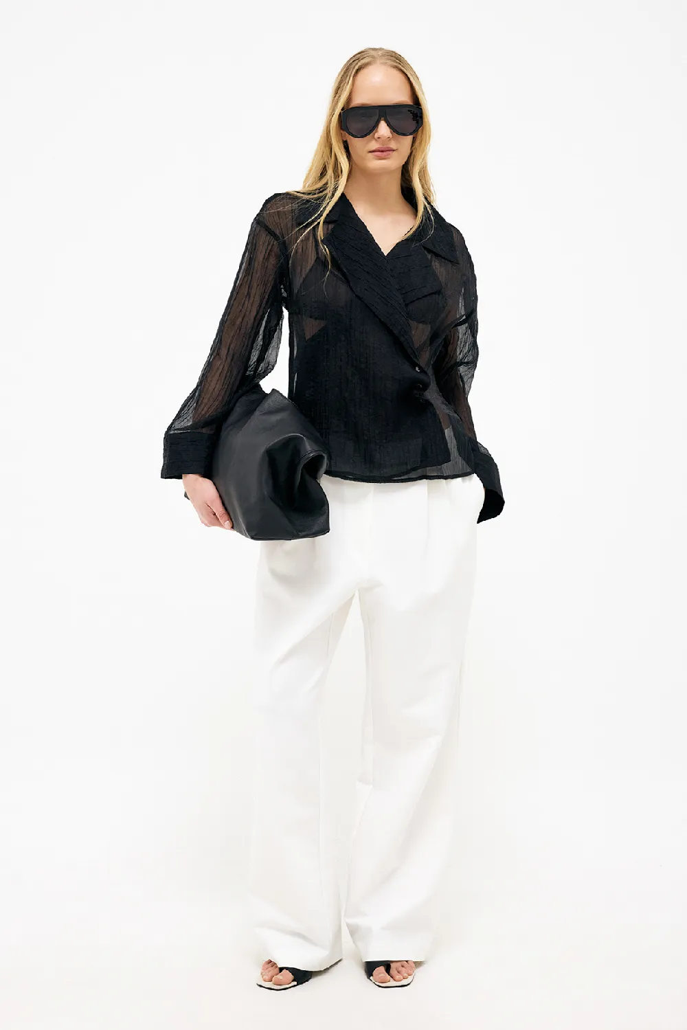 Sheer Wrap Shirt - 4