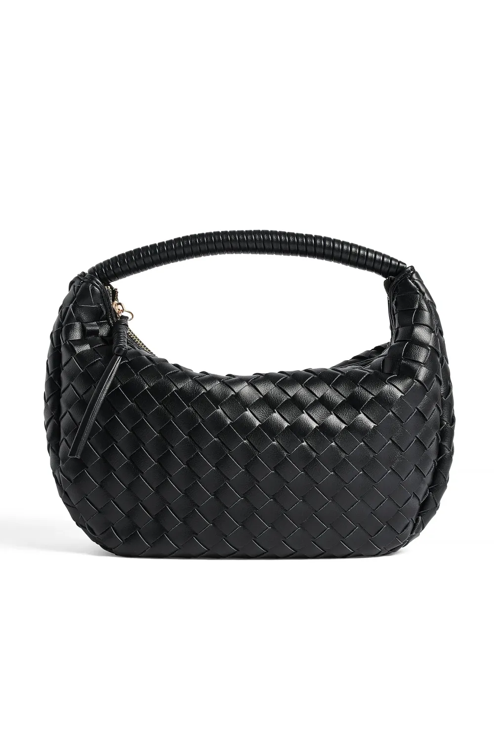 Wrapped Handle Woven Handbag