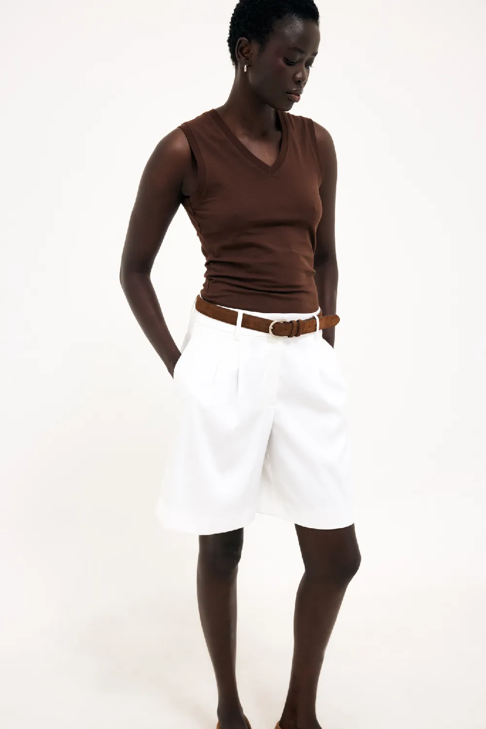 Wide Leg Mid Waist Shorts