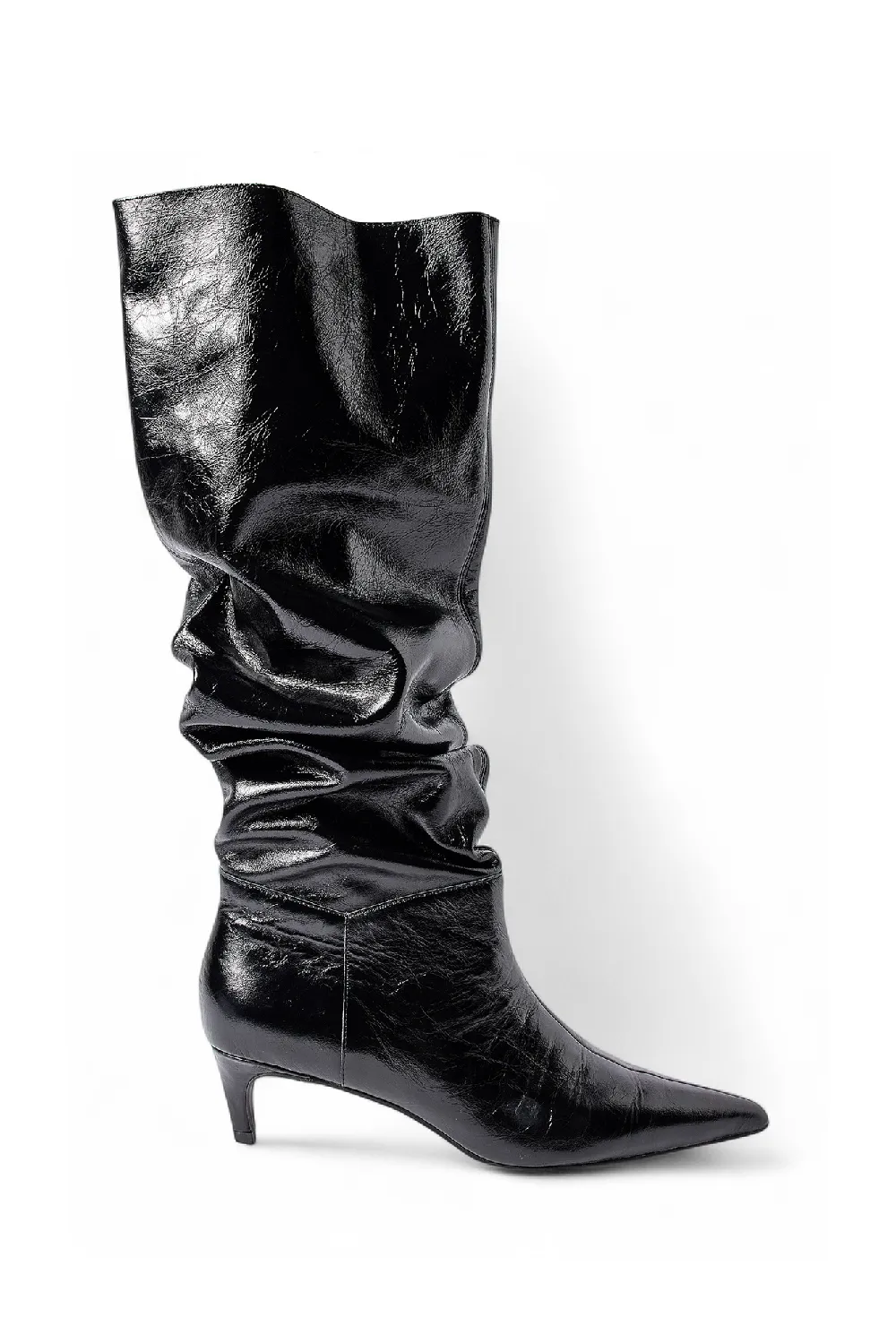 Slouchy Leather Knee High Boots