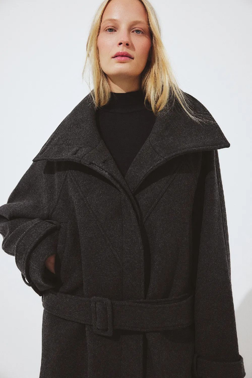 Oversized Wool Coat - 4