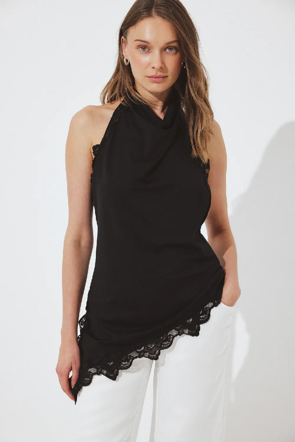 Halterneck Lace Top