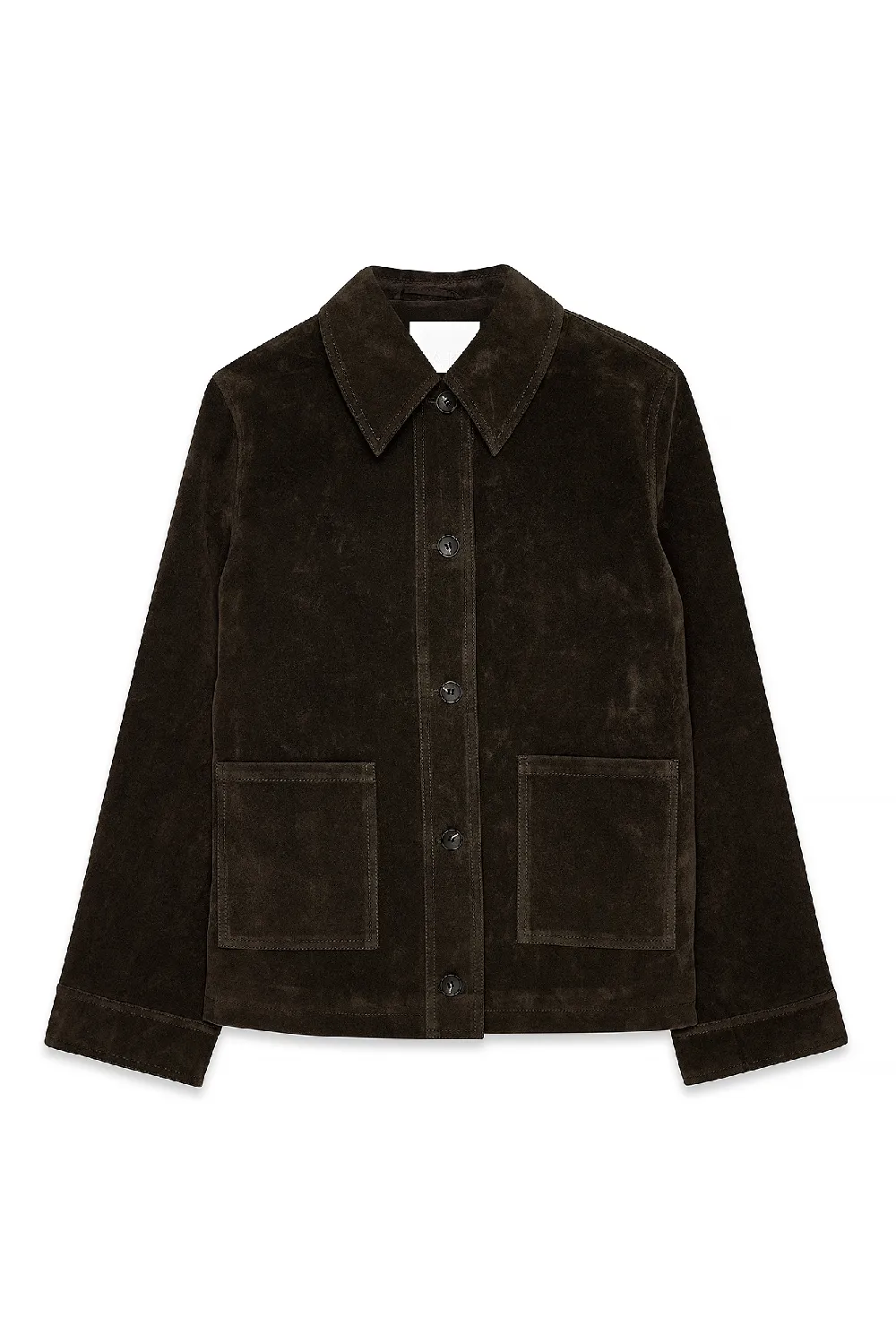 Pocket Detail Faux Suede Jacket - 5
