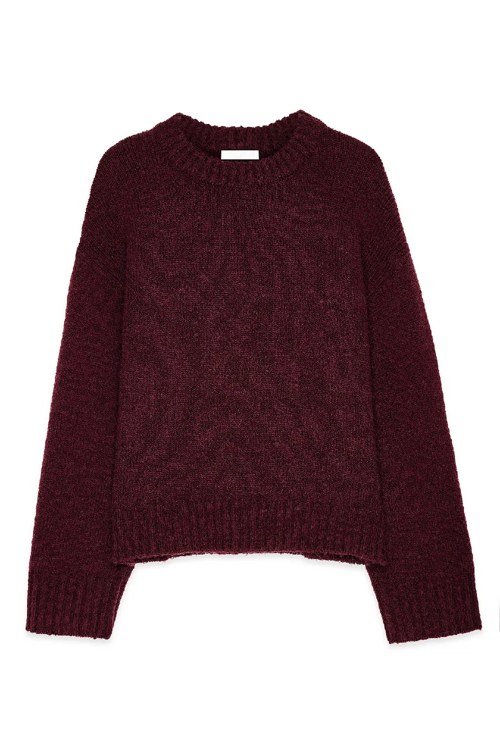 Round Neck Wool Blend Knitted Sweater - 4