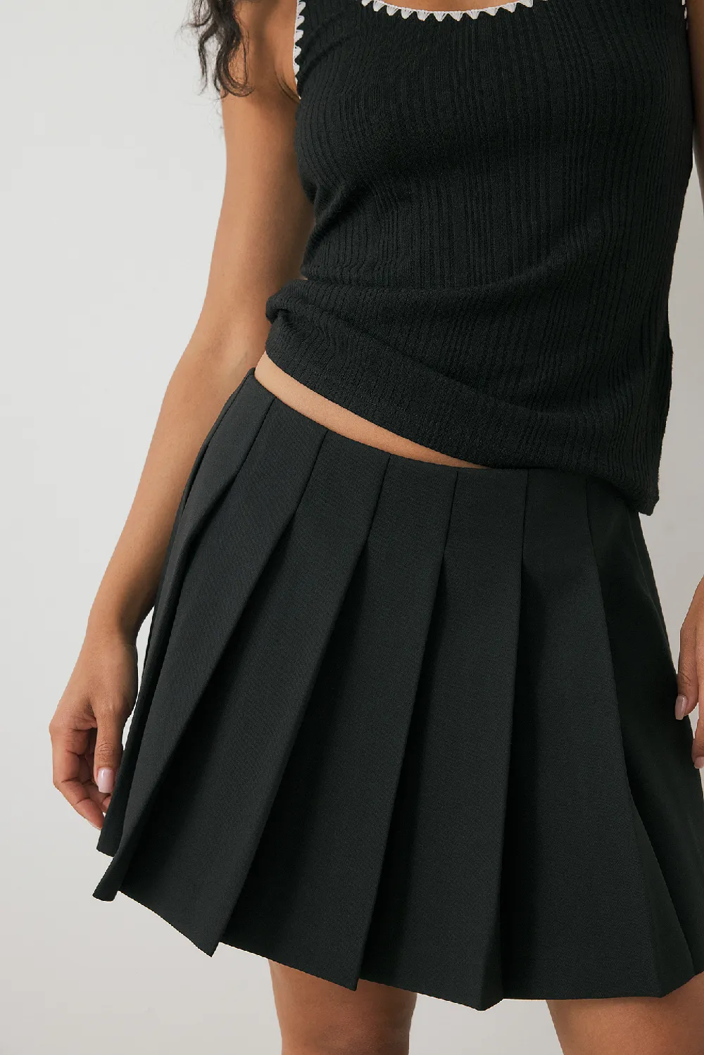 Pleated Mini Skirt - 2