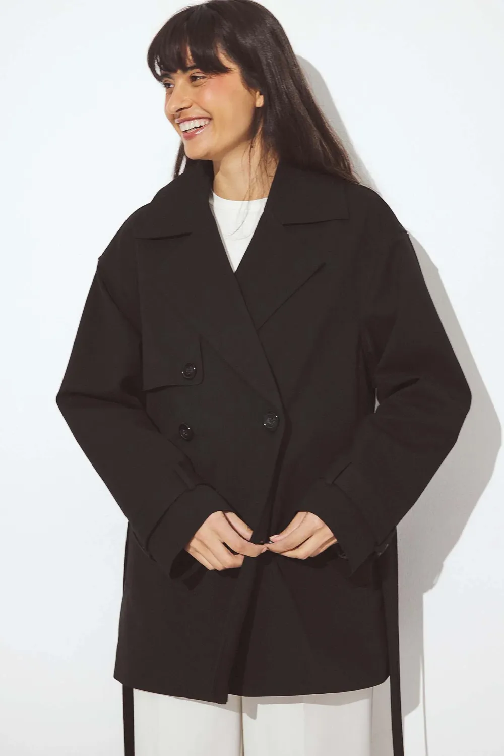 Belted Short Trenchcoat