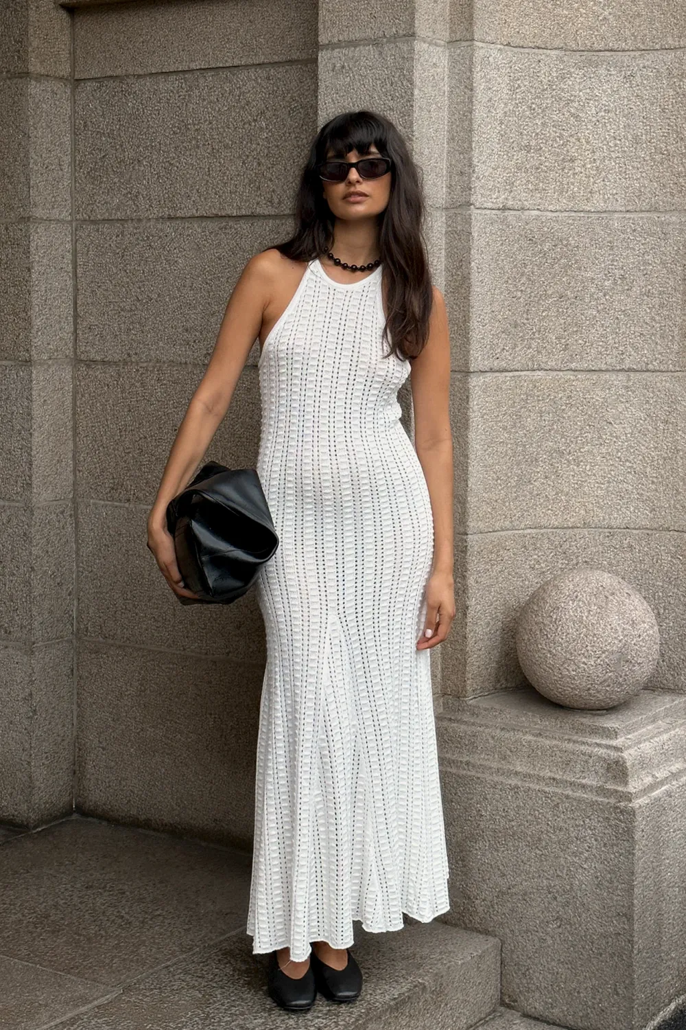 Crochet Knitted Midi Dress