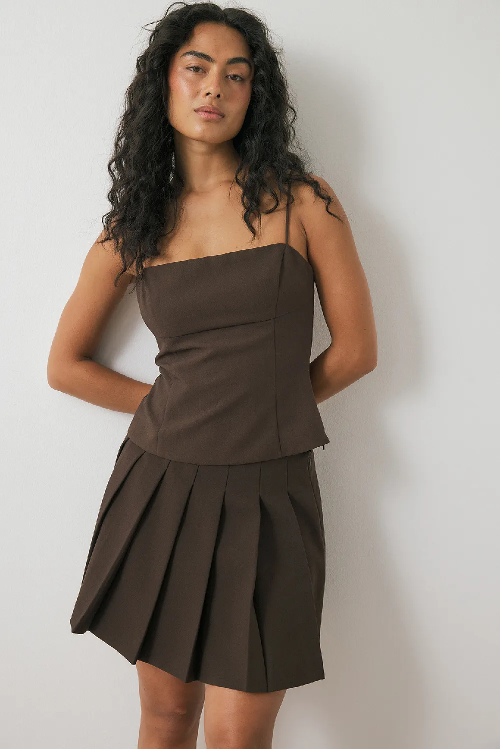 Pleated Mini Skirt