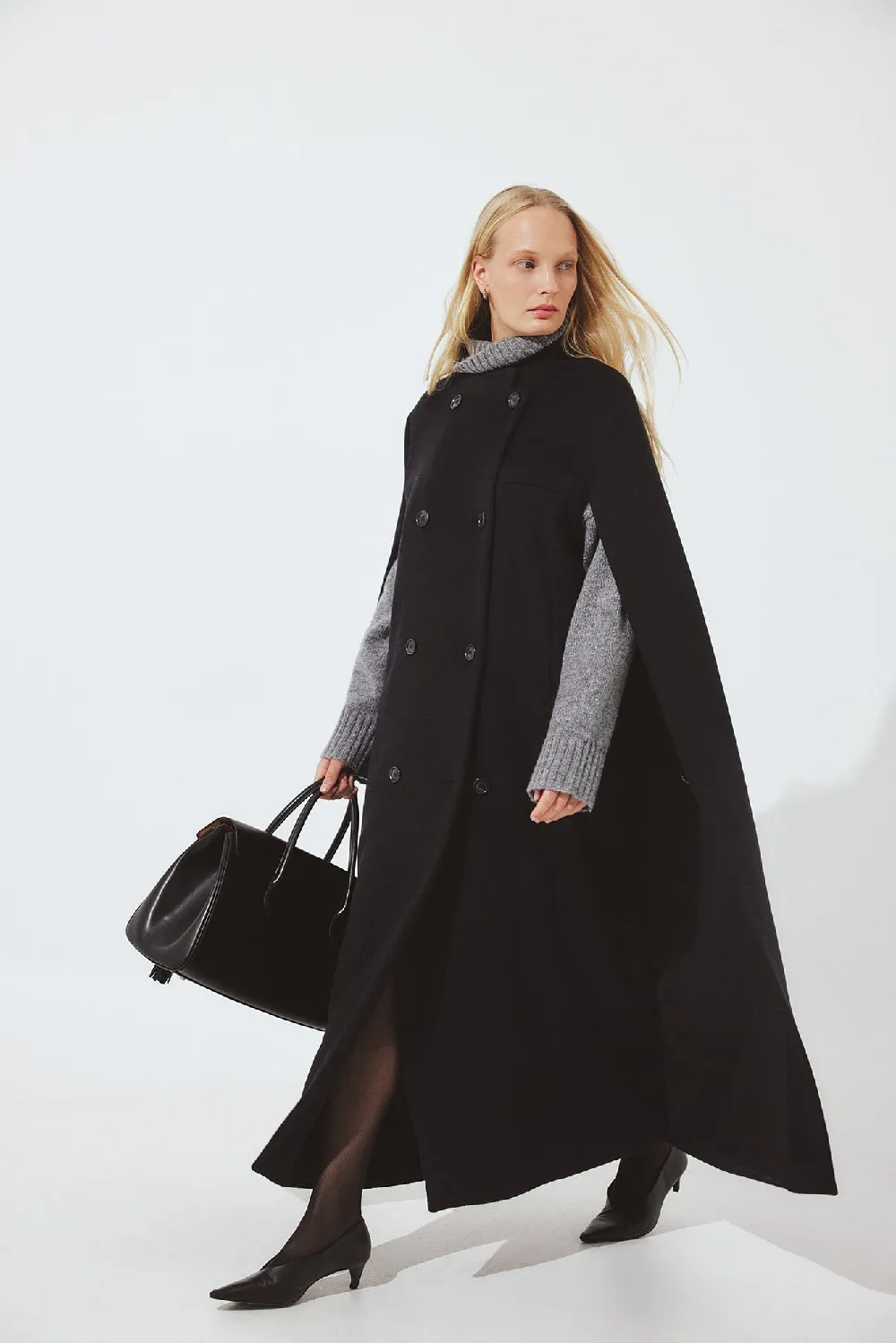 Long Wool Blend Coat
