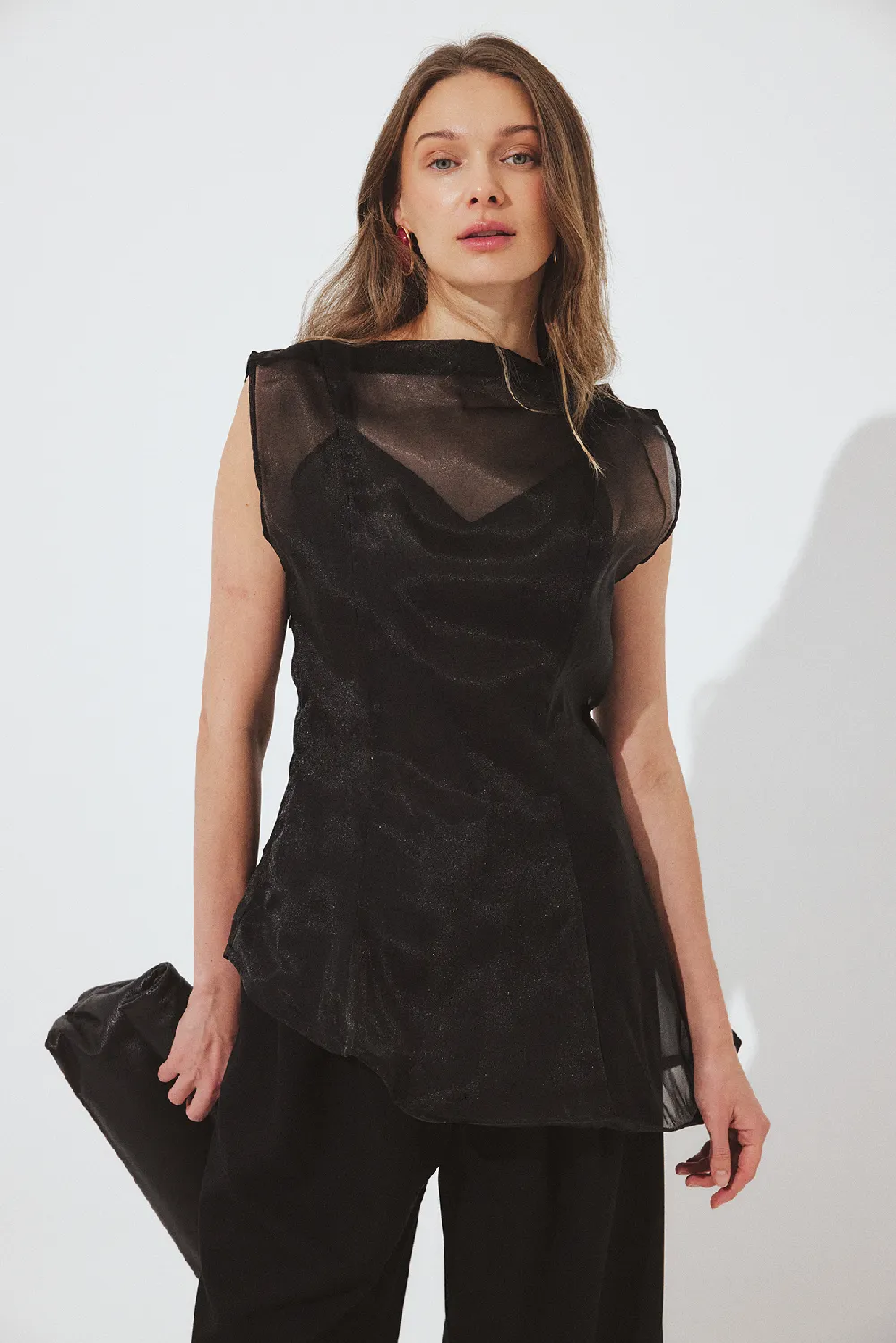 Organza Short Sleeve Top