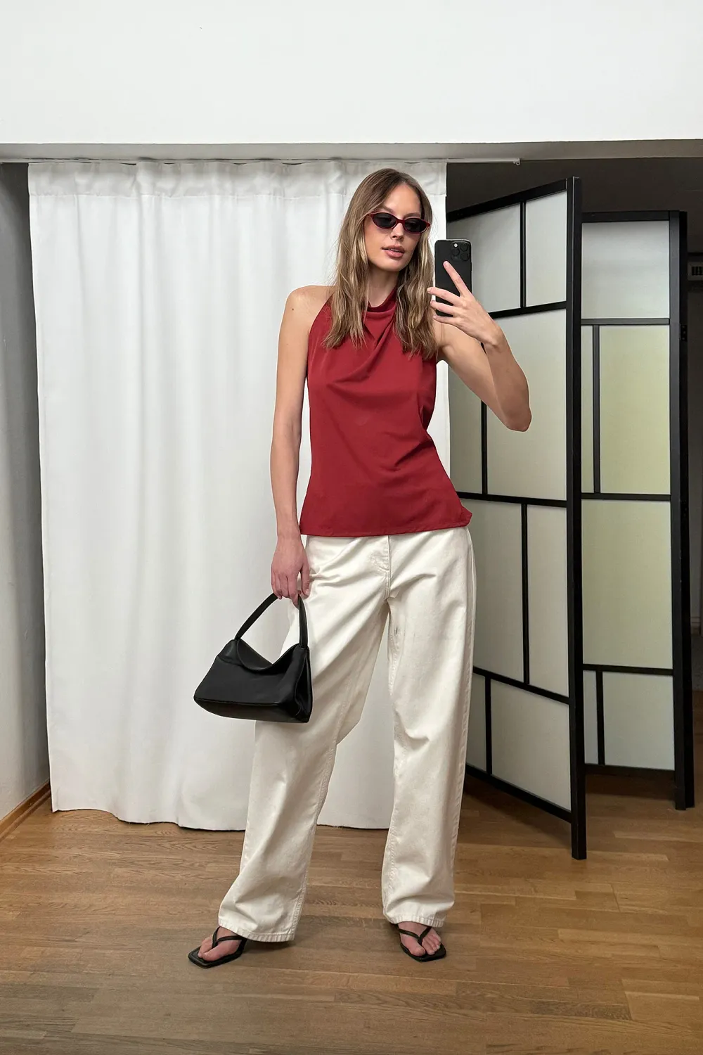 Halterneck Tie Back Top - 2