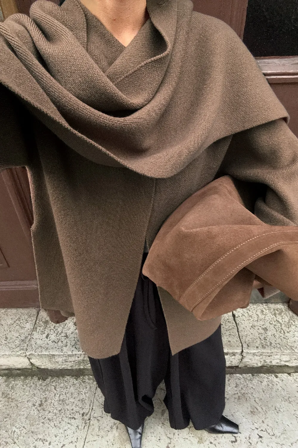 Knitted Cape Cardigan