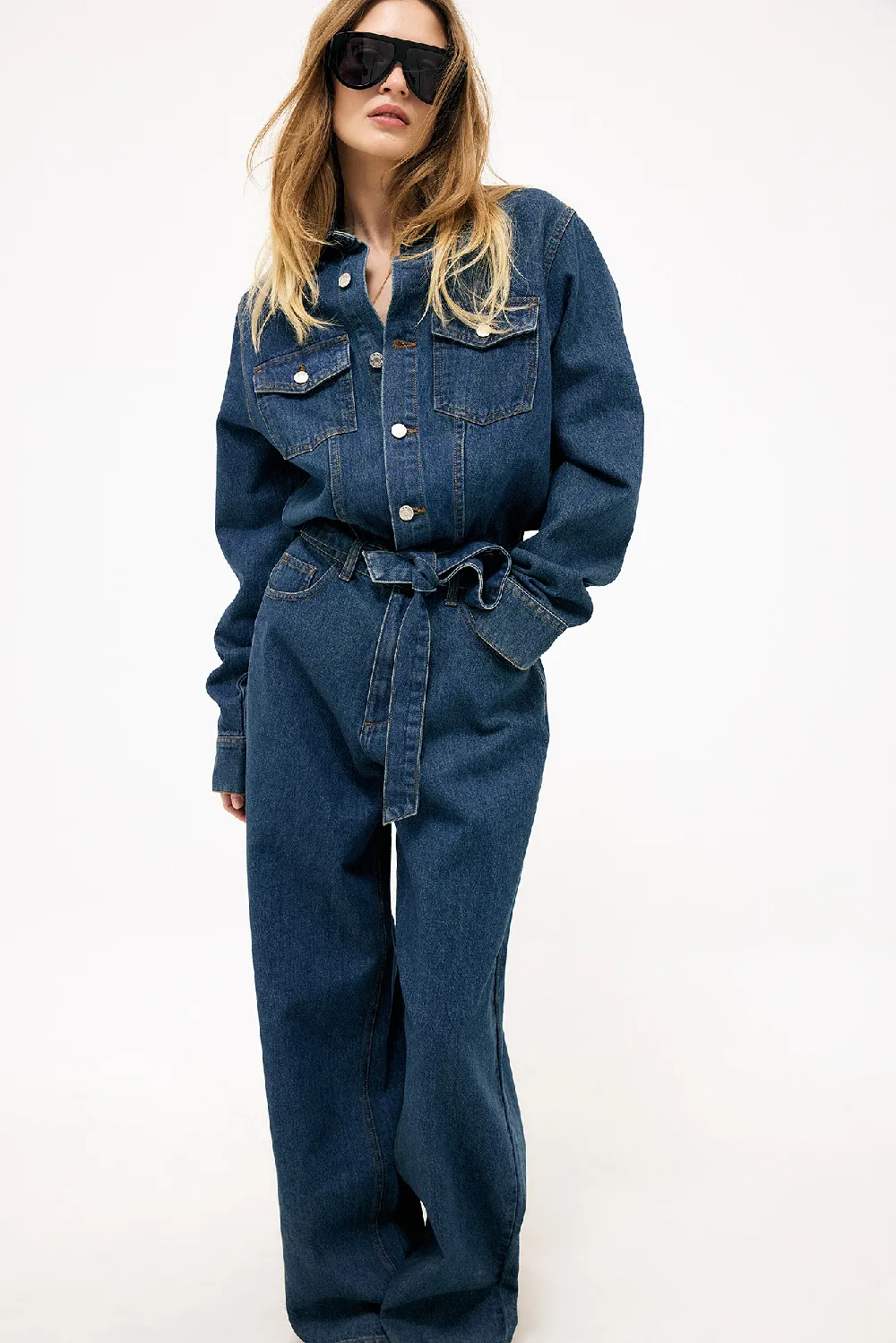 Denim Oversized Jumpsuit - 3
