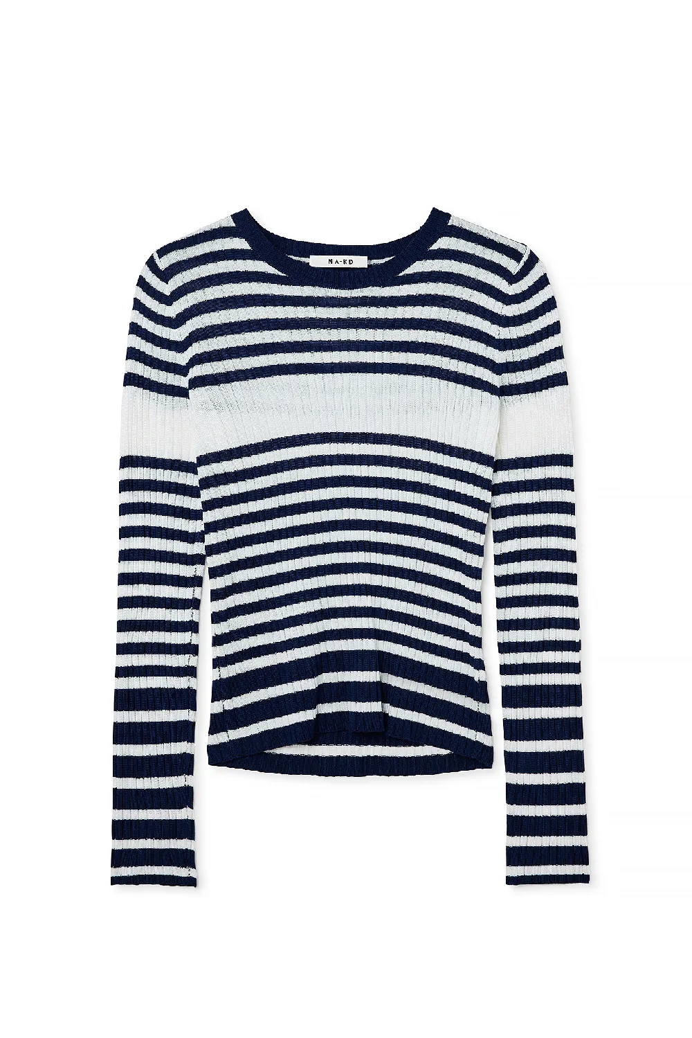 Fine Knitted Striped Sweater - 5