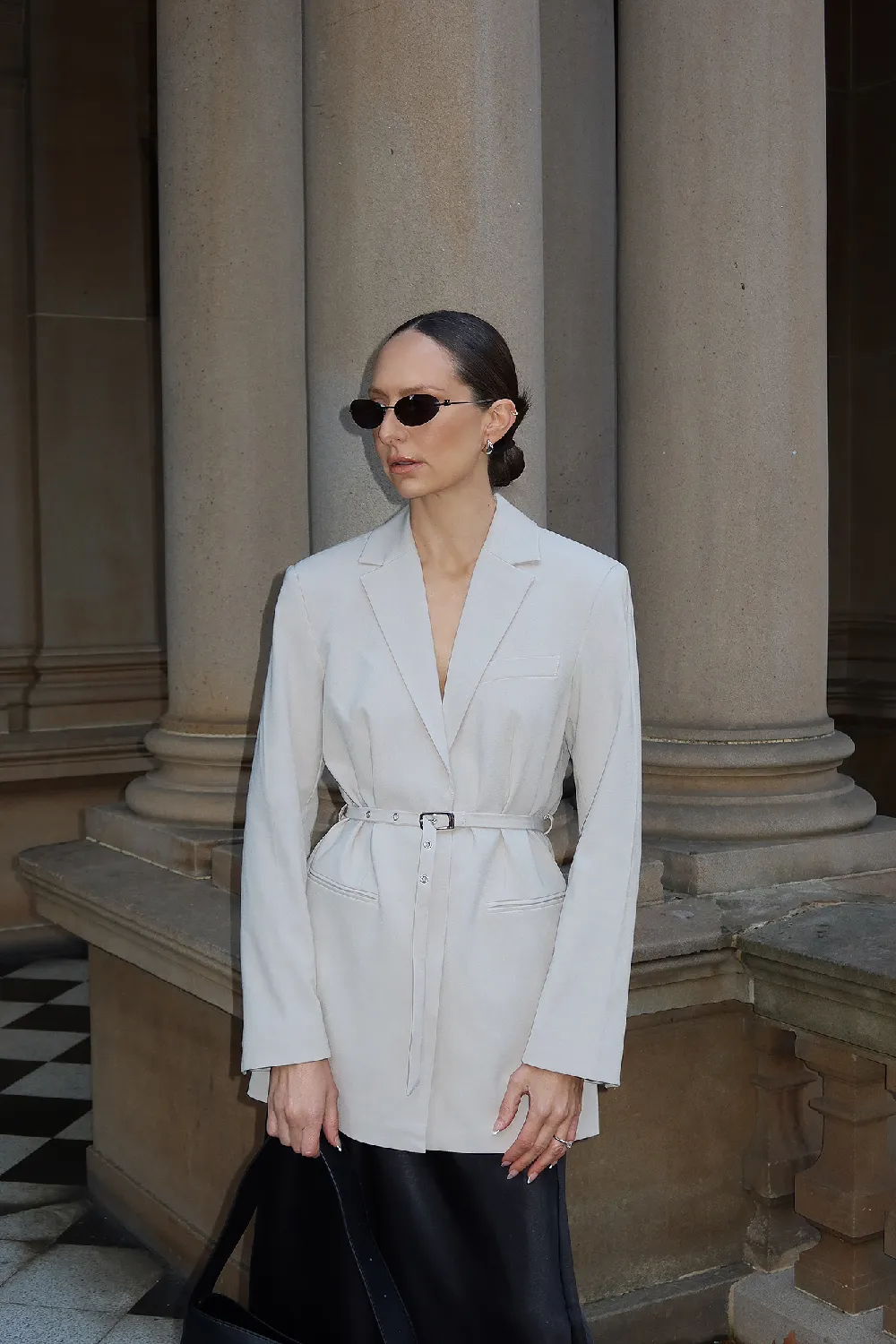 Tailored Belted Blazer