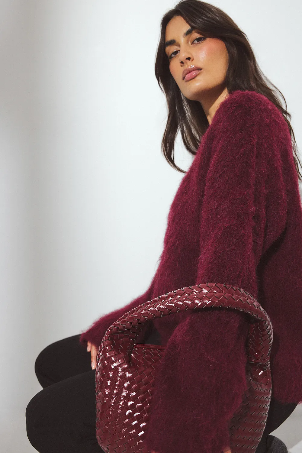 Knitted Alpaca Blend Oversized Sweater
