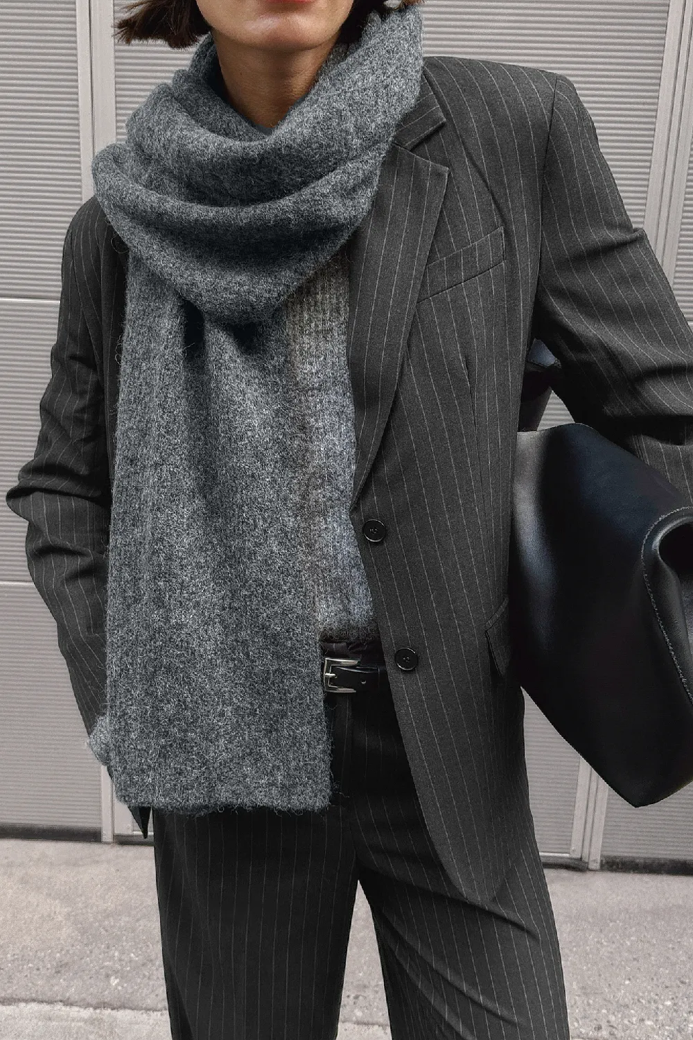 Knitted Alpaca Blend Scarf - 5