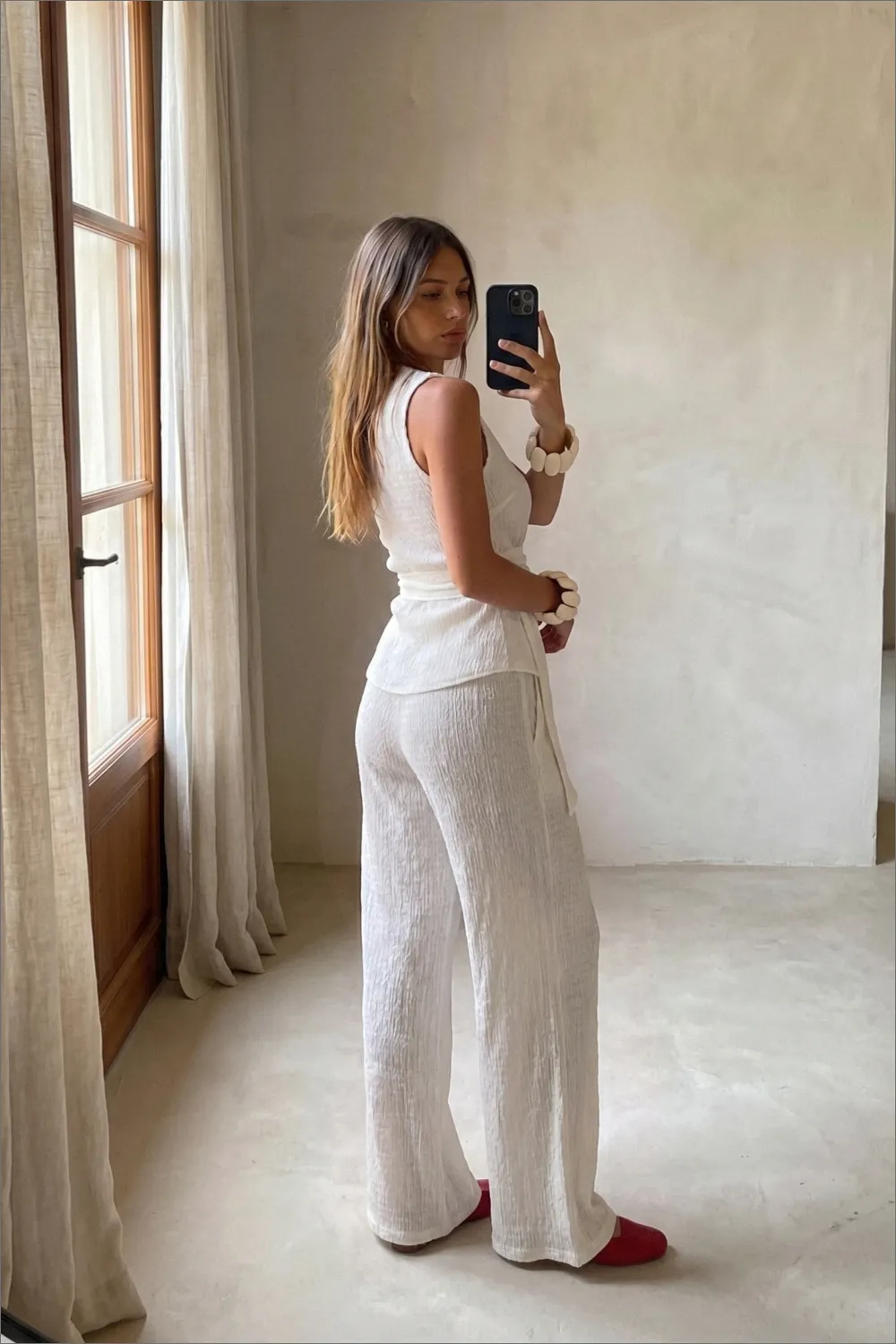 Structured Straight Trousers