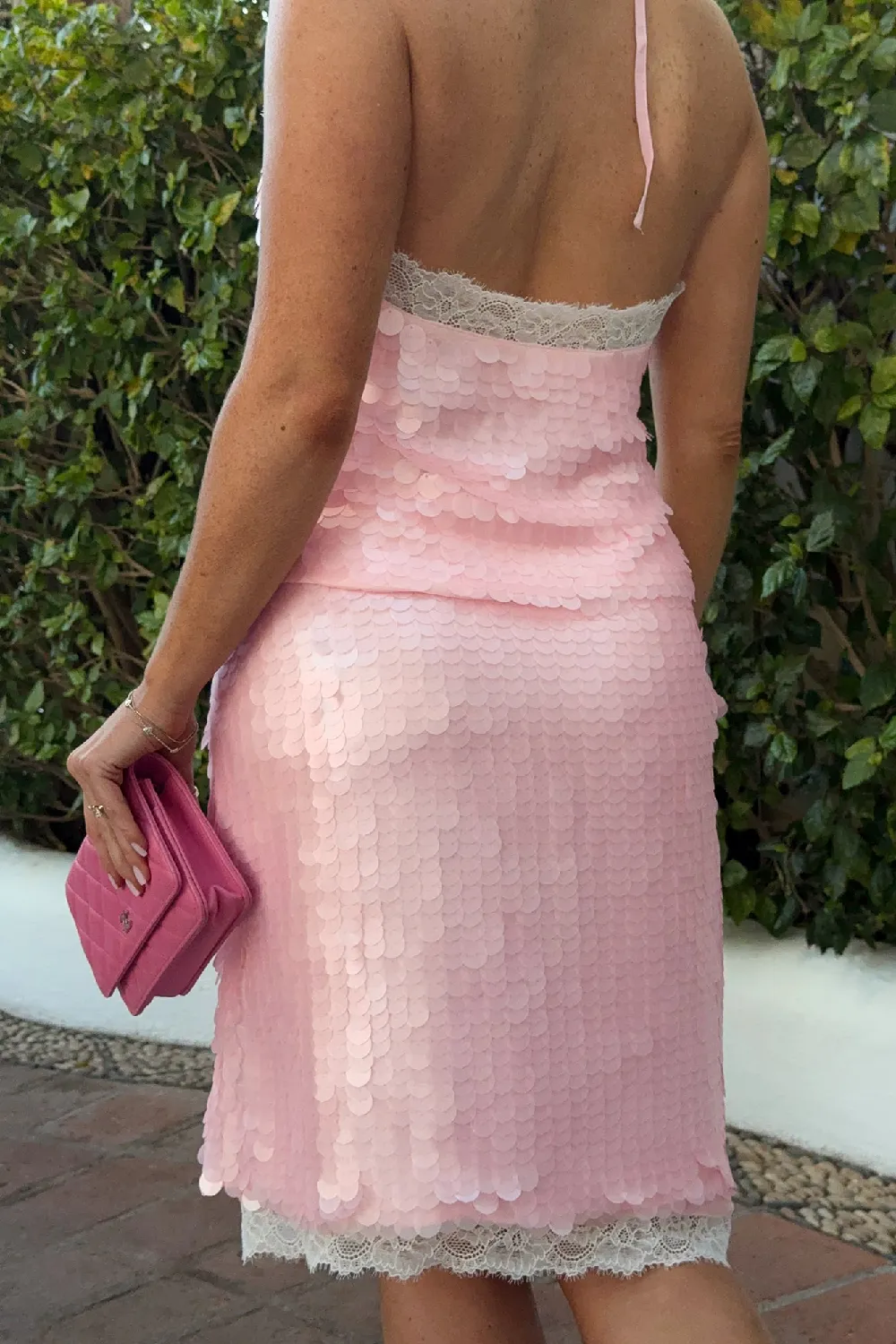 Sequin Midi Waist Skirt