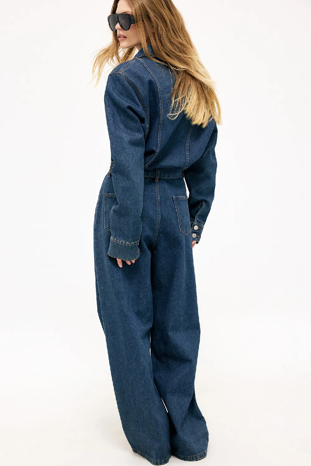 Denim Oversized Jumpsuit - 2