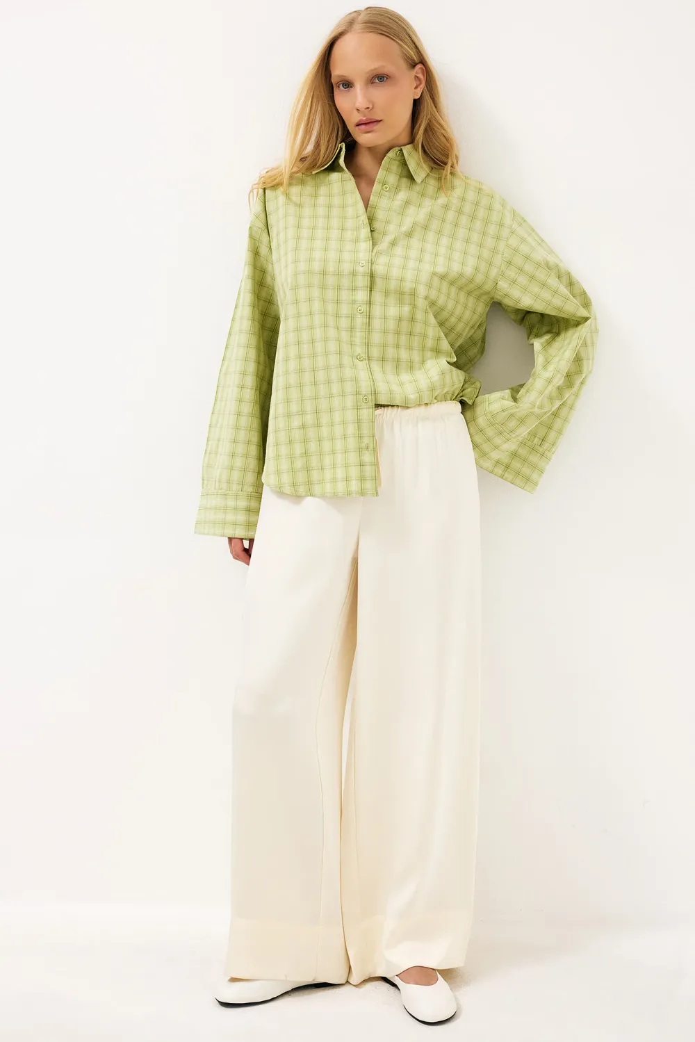 Wide Sleeve Cotton Shirt