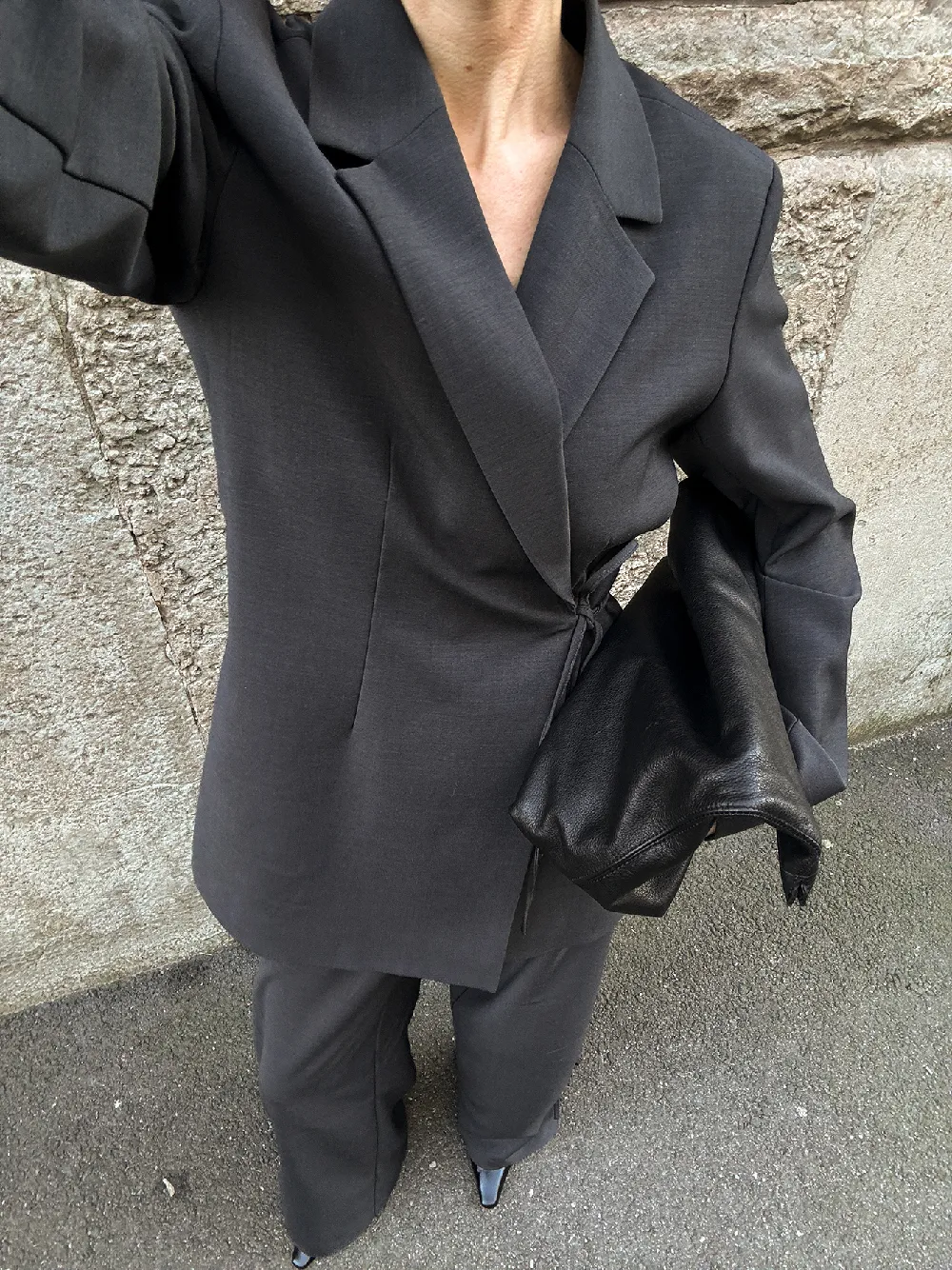 Regular Tie Detail Blazer