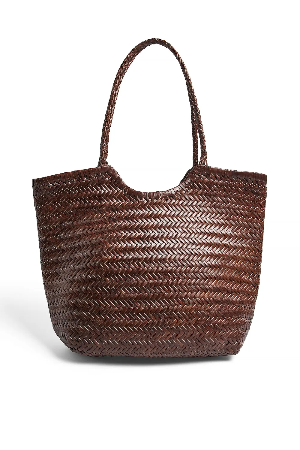 Woven Leather Tote Bag - 2