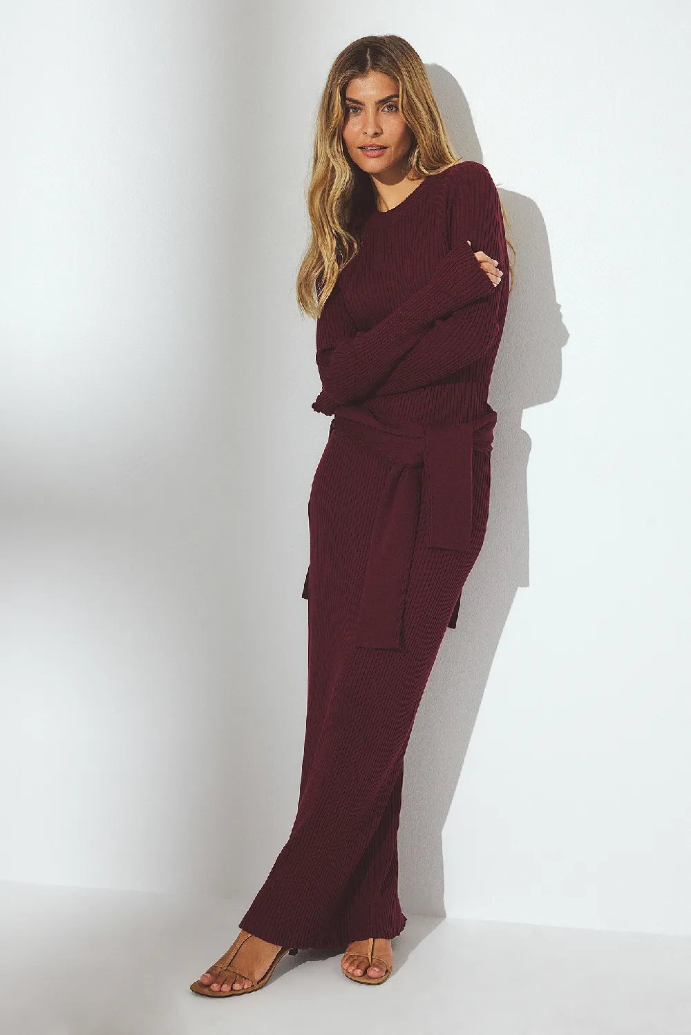 Knitted Ribbed Maxi Dress