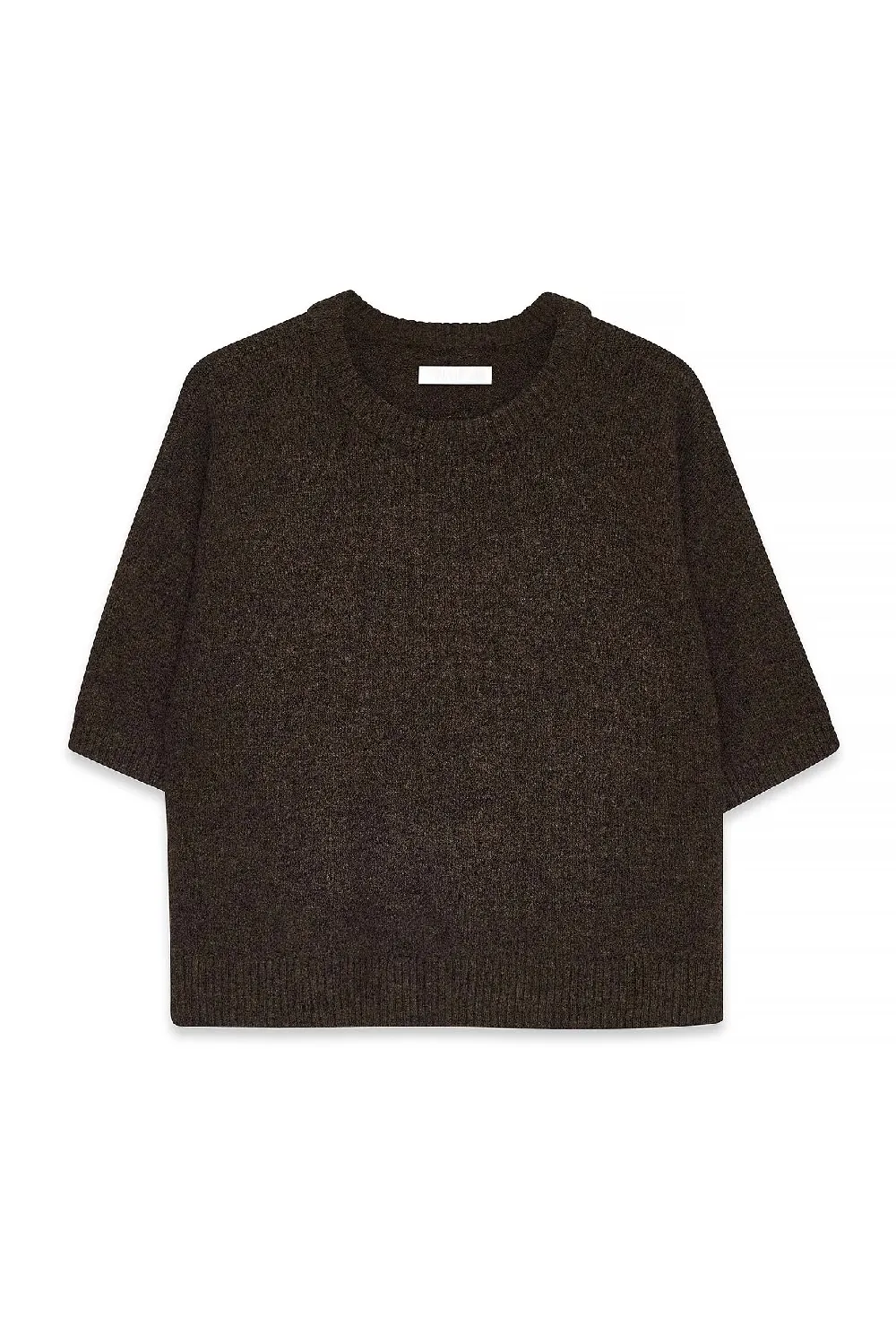 Knitted Short Sleeve Sweater - 5