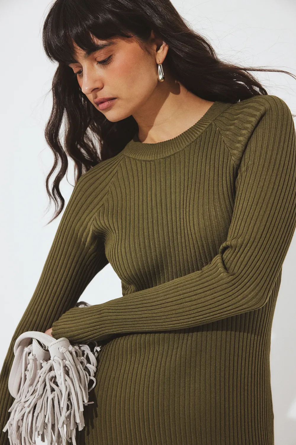 Knitted Ribbed Maxi Dress - 3