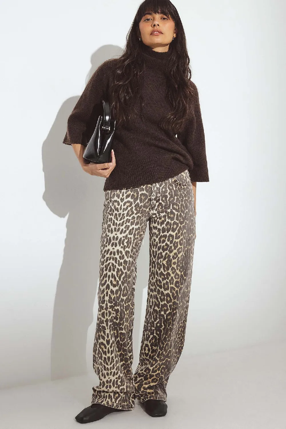 Low Waist Leopard Denim