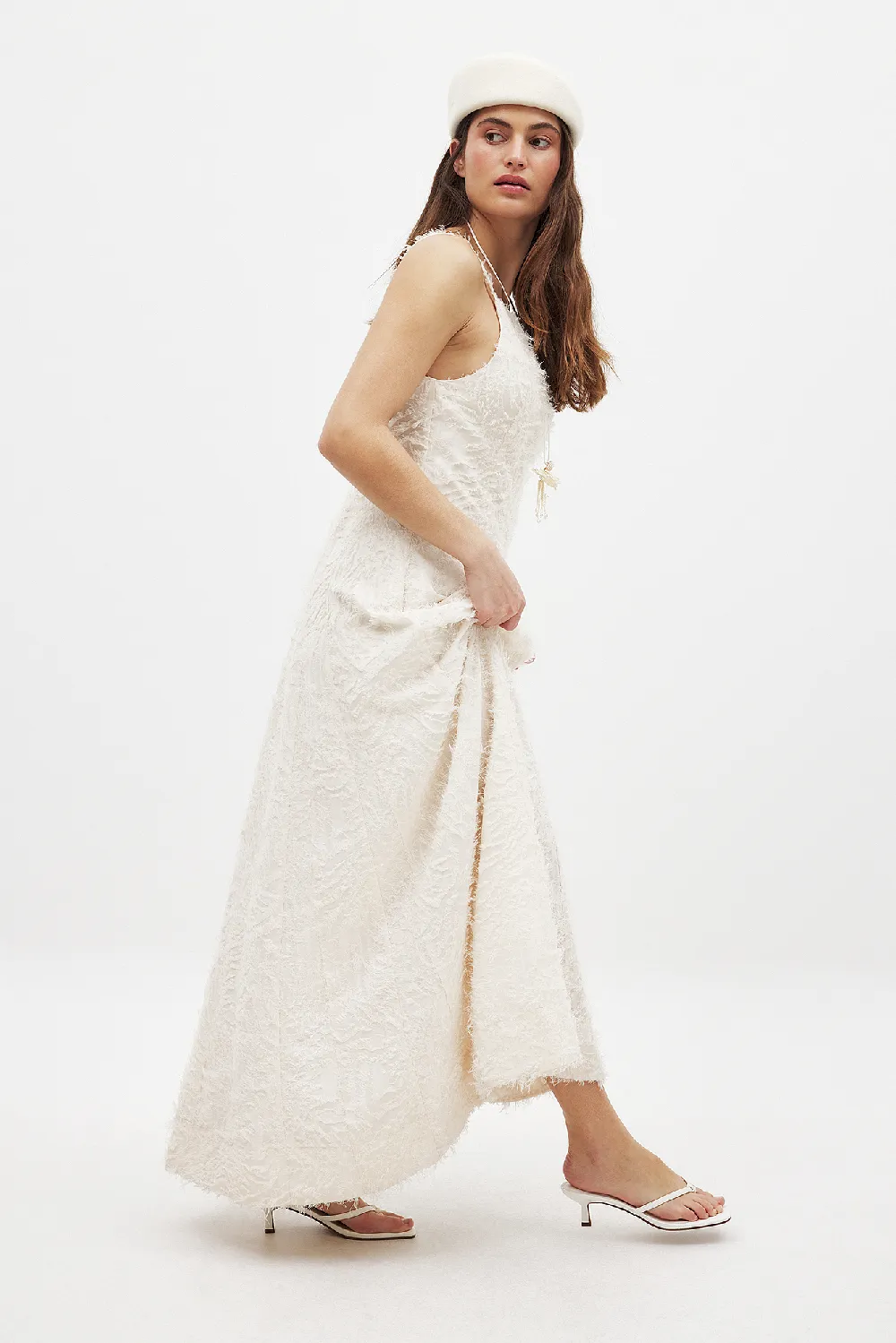 Fringe Seam Detail Maxi Dress - 4