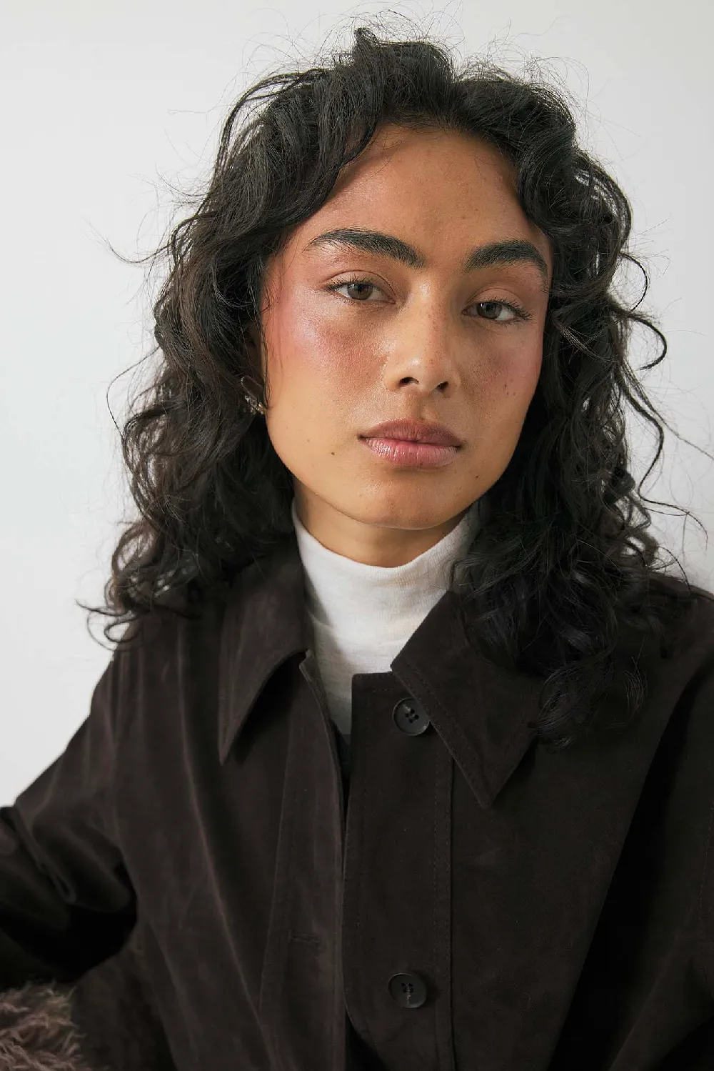 Pocket Detail Faux Suede Jacket - 4