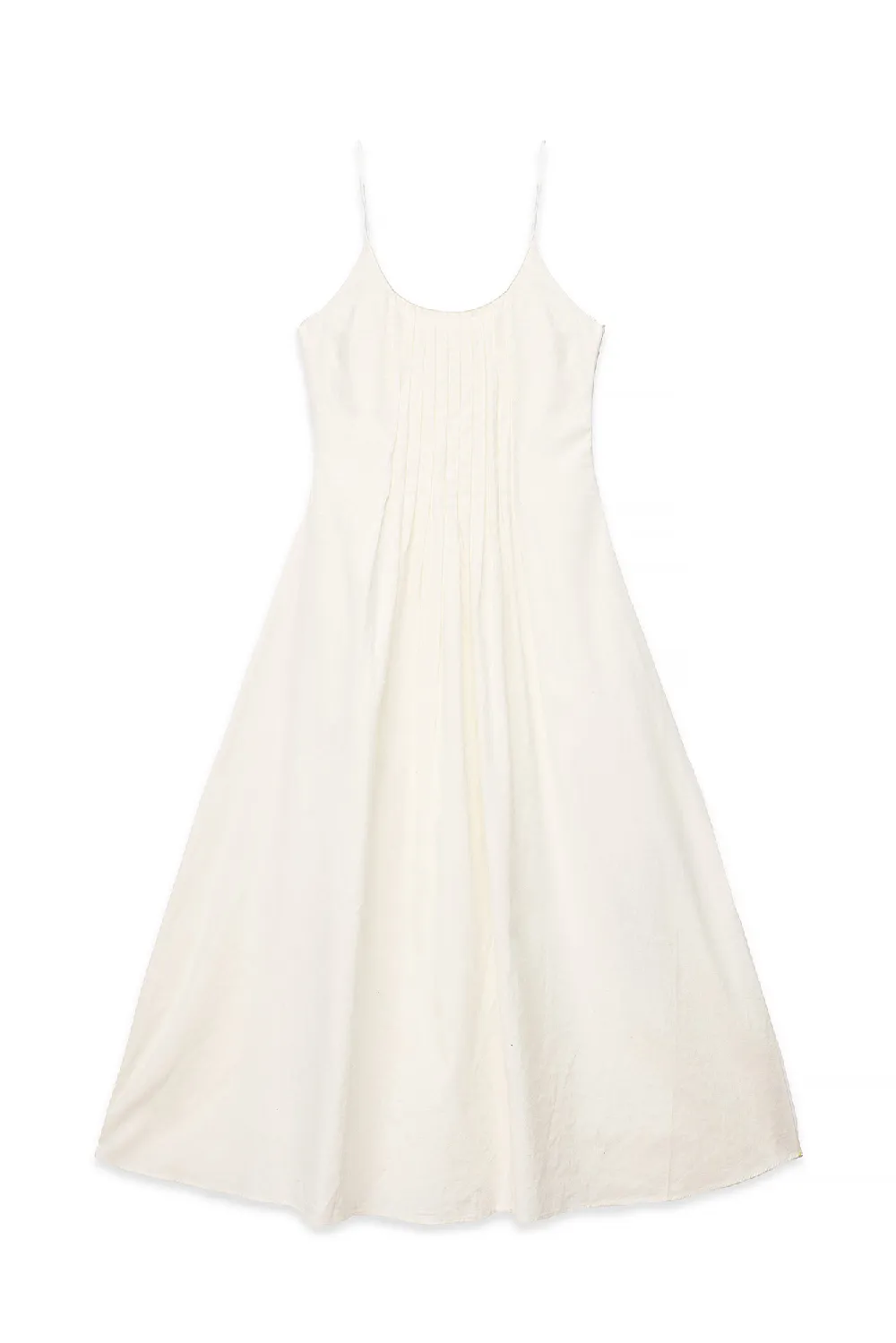 Pintuck Detail Strap Midi Dress - 4