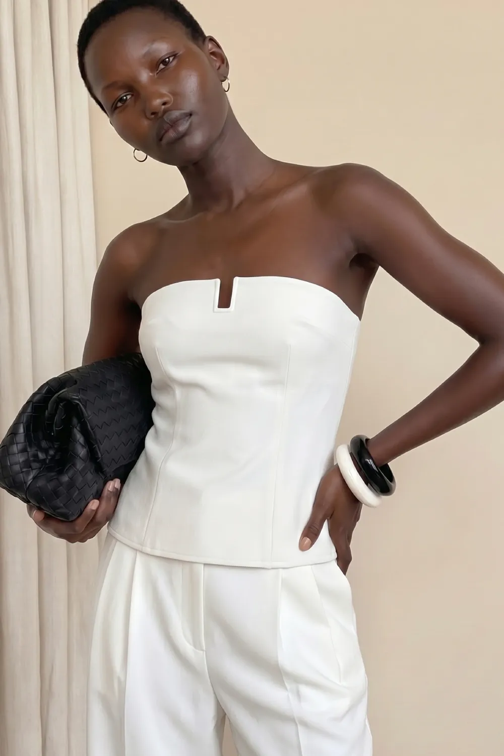 Tailored Plunge Longline Corset