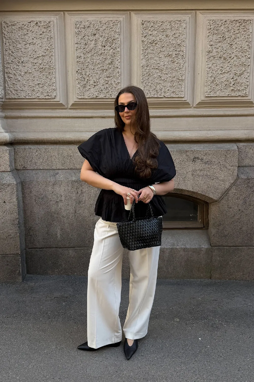Woven Leather Handbag - 5