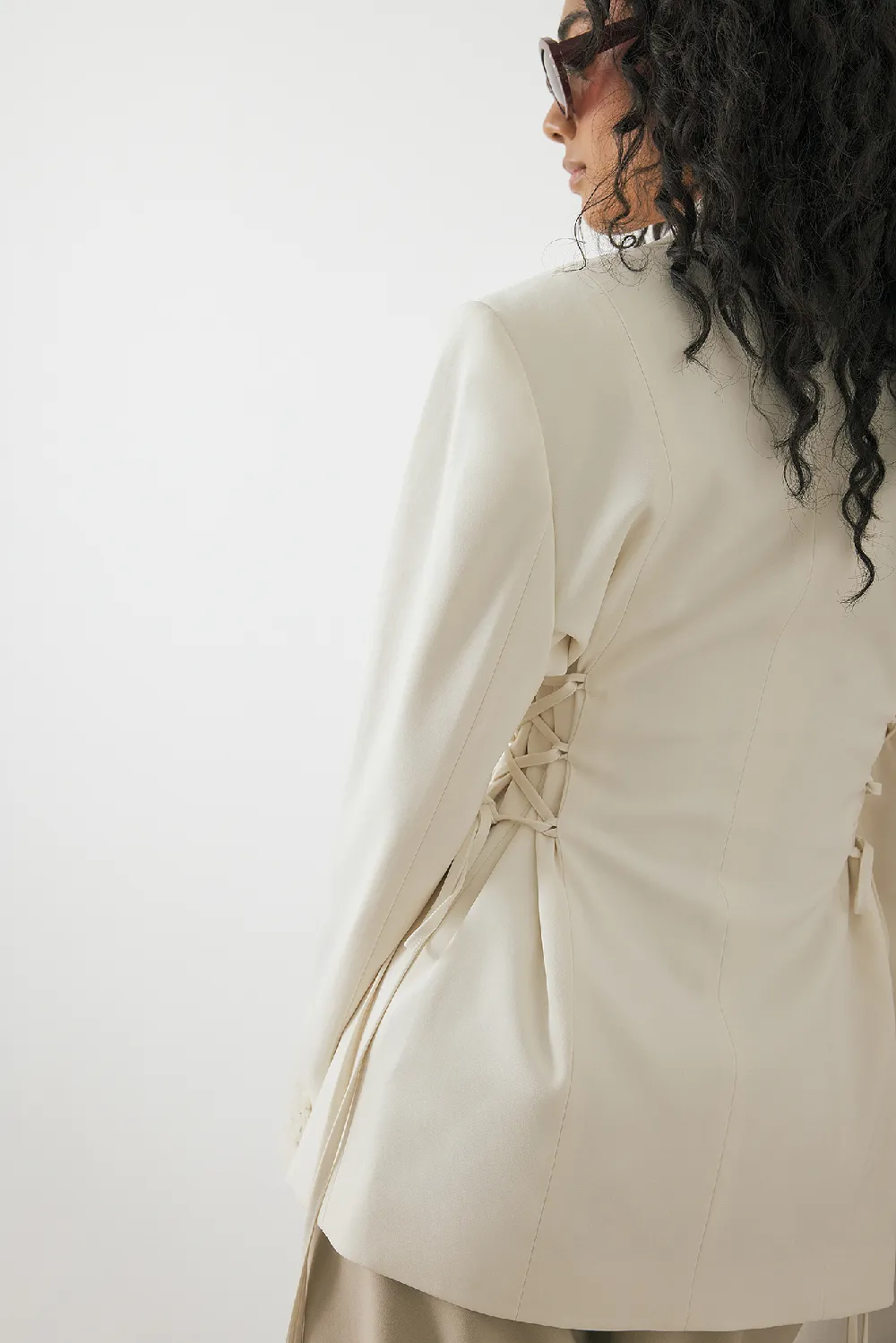 Fitted Lacing Blazer - 3