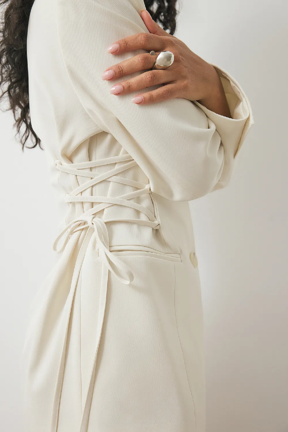 Fitted Lacing Blazer - 4