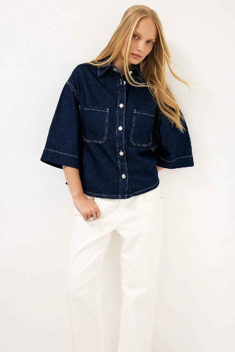 Boxy Denim Shirt