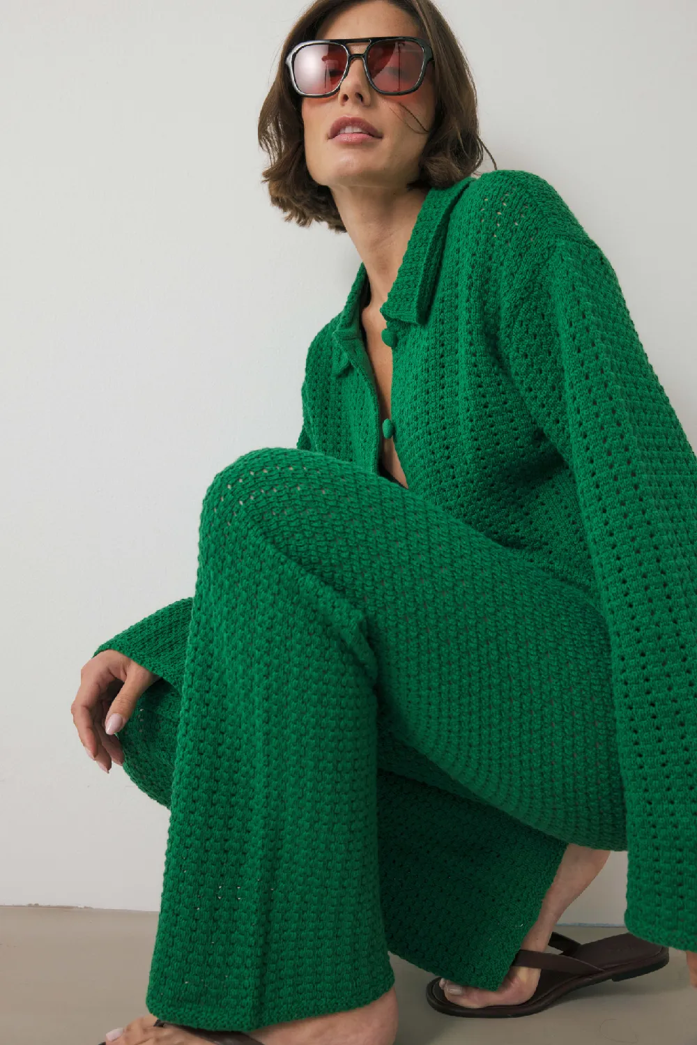 Knitted Crochet Trousers - 2