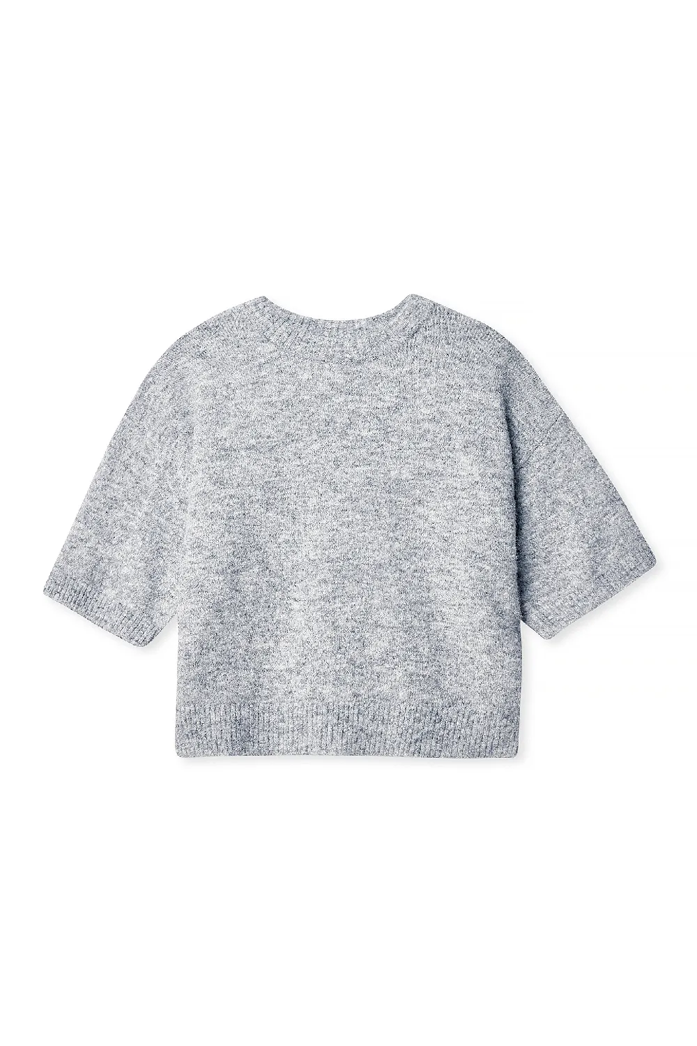 Knitted Short Sleeve Sweater - 5