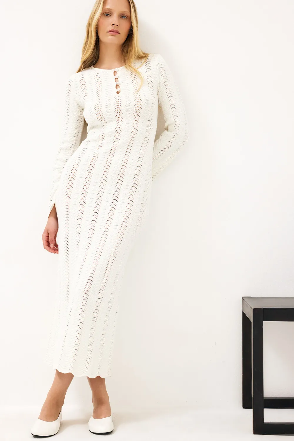 Knitted Crochet Maxi Dress