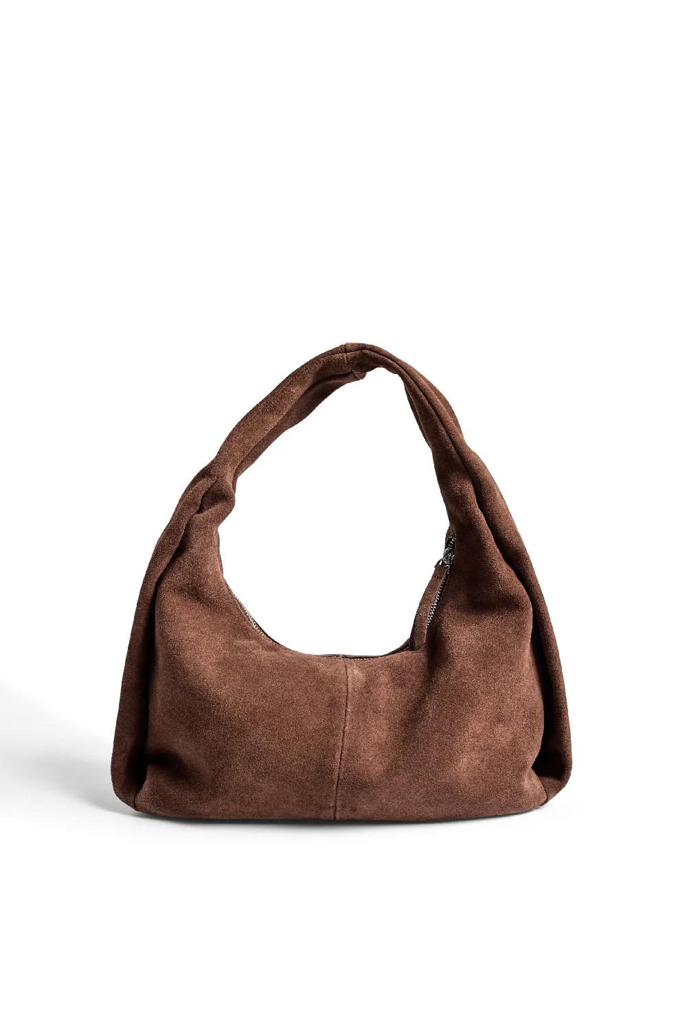 Fold Detail Suede Handbag